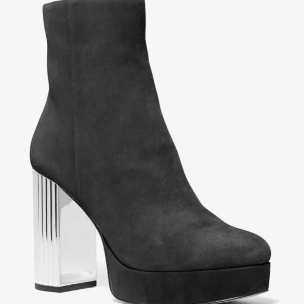 Michael Kors Women's Porter Platform Bootie Heeled Boots 8.5